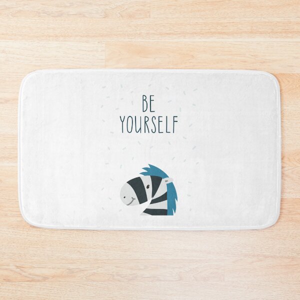 Item preview, Be yourself. Hand drawn funny cartoon zebra designed and sold by HelgaScand.