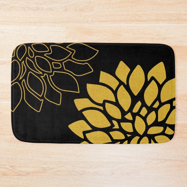 Item preview, DAHLIAS IN BLACK AND GOLD designed and sold by magicdreams.