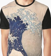 Camiseta gráfica Classic Japanese Great Wave de Kanagawa de Hokusai Wall Tapestry Traditional Version HD de alta calidad