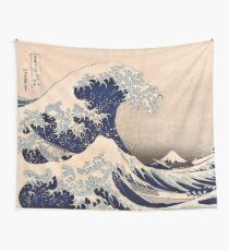 Klassische japanische große Welle weg von Kanagawa durch Hokusai-Wand-Tapisserie-traditionelle Version HD-hohe Qualität Wandbehang