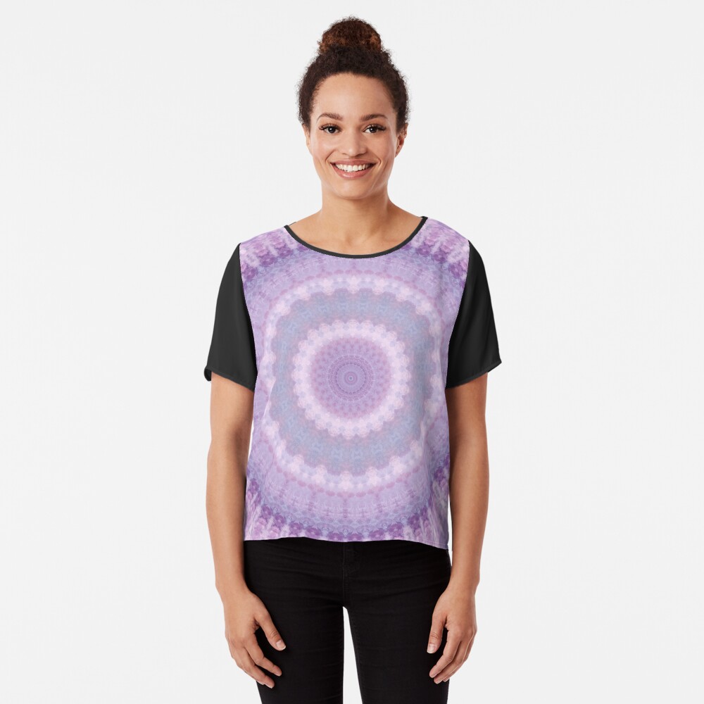 Lilac Kaleidoscope Chiffon Top