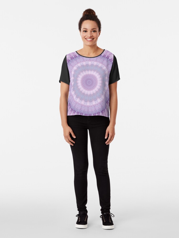 Alternate view of Lilac Kaleidoscope Chiffon Top