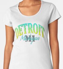 Stadt-Stolz: Detroit, Michigan Premium Rundhals-Shirt