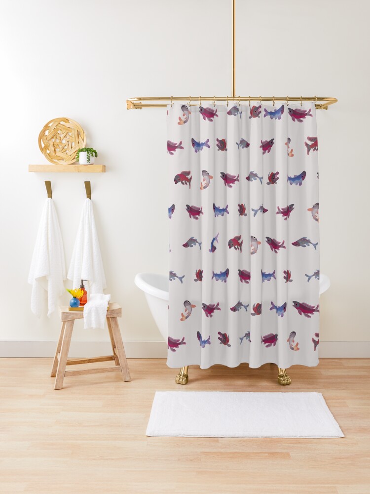 Salmon deals shower curtain