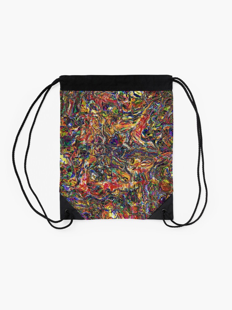 Alternate view of Chaos of Colors Drawstring Bag