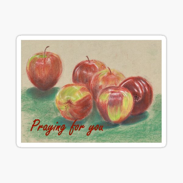 Apples - Praying for You Card Sticker