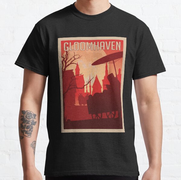 Gloomhaven Board Game- Minimalist Travel Poster Style - Gaming Art Classic T-Shirt