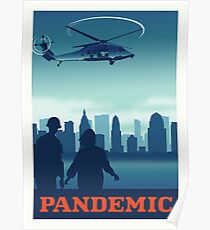 Pandemic Board Game- Minimalist Travel Poster Style - Gaming Art Poster
