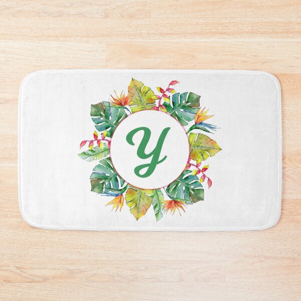 Item preview, Tropical Leaves Monogram Y designed and sold by MysticMagpie.