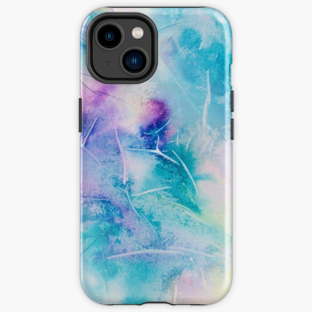 Inky pastel colorful handpainted texture iPhone Case