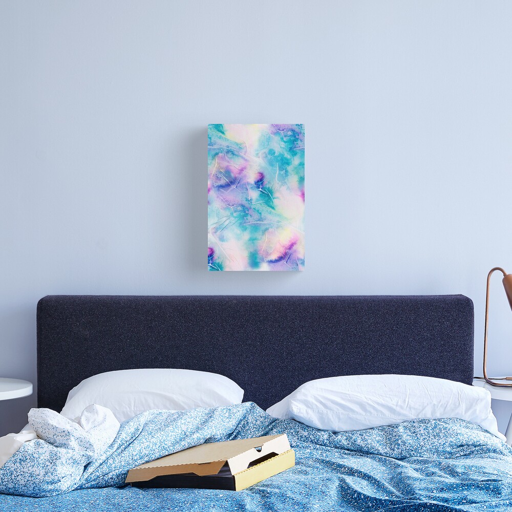 Inky pastel colorful handpainted texture Canvas Print