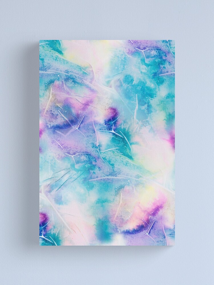 Alternate view of Inky pastel colorful handpainted texture Canvas Print