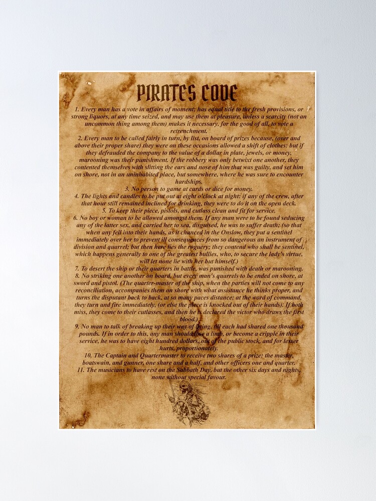  Studio B The Pirate Code Poster: Prints: Posters & Prints