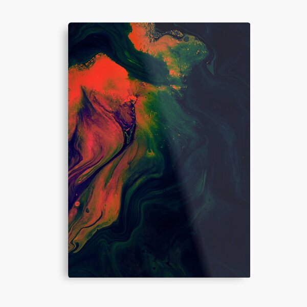 Acrylic Pouring Metal Print