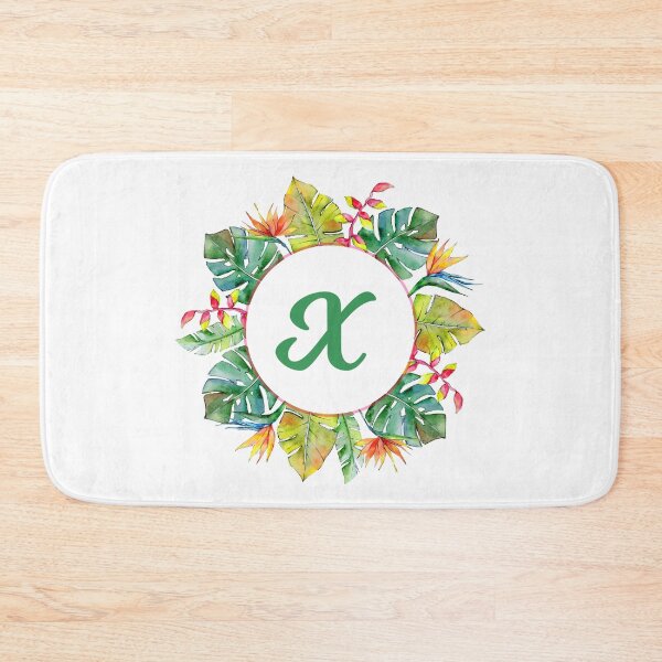 Item preview, Tropical Leaves Monogram X designed and sold by MysticMagpie.