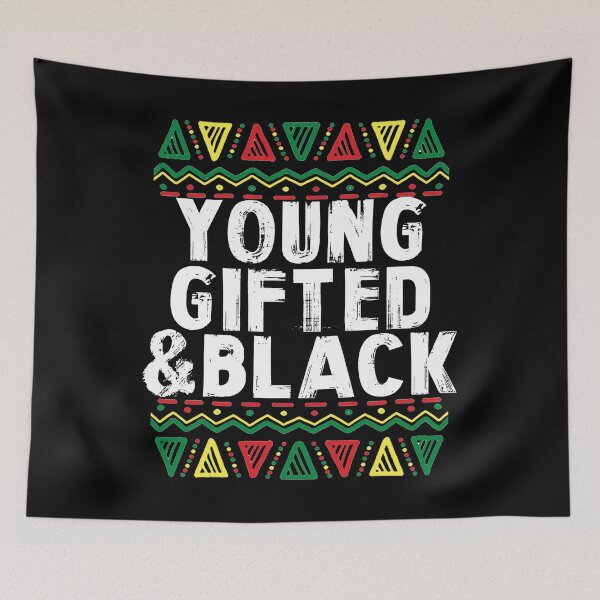 Item preview, BLACK HISTORY MONTH graphic AFRICAN FLAG YOUNG GIFTED BLACK designed and sold by rdorsey8.
