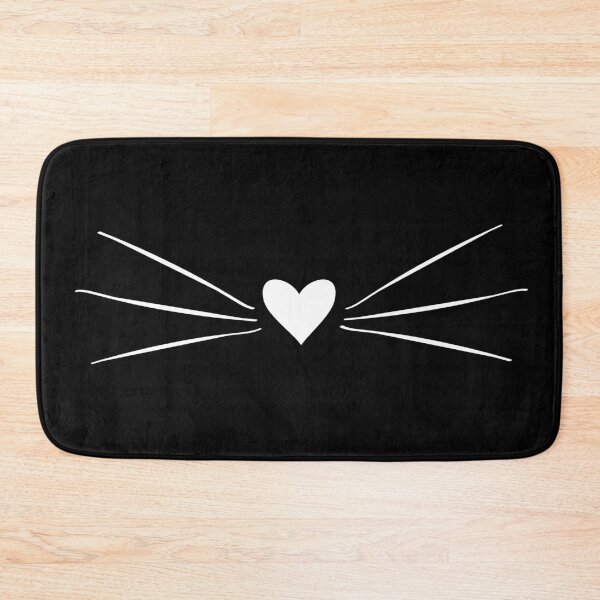 Item preview, White Cat Heart Nose & Whiskers designed and sold by DanaAndTheBooks.