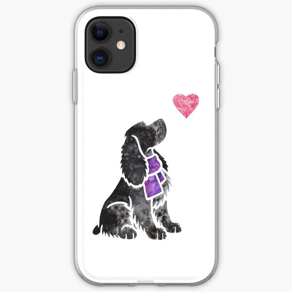 Watercolour English Cocker Spaniel (blue roan) iPhone Soft Case