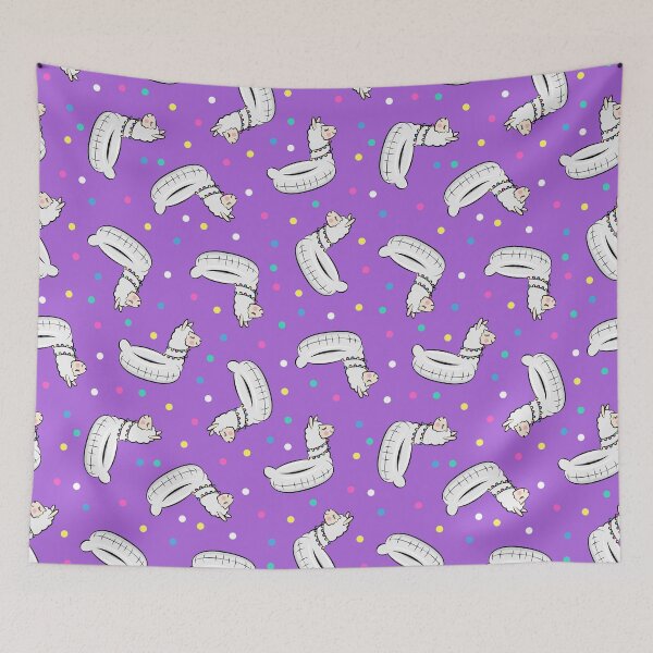Item preview, Llama pool floats on purple designed and sold by littlearrow.