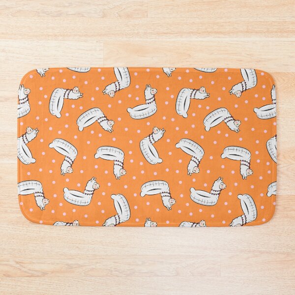 Item preview, Llama pool floats on orange designed and sold by littlearrow.