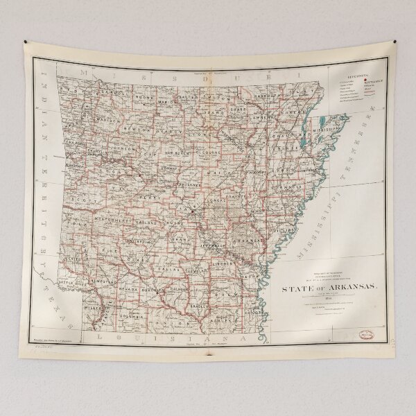 Item preview, State of Arkansas Map (1886) designed and sold by allhistory.