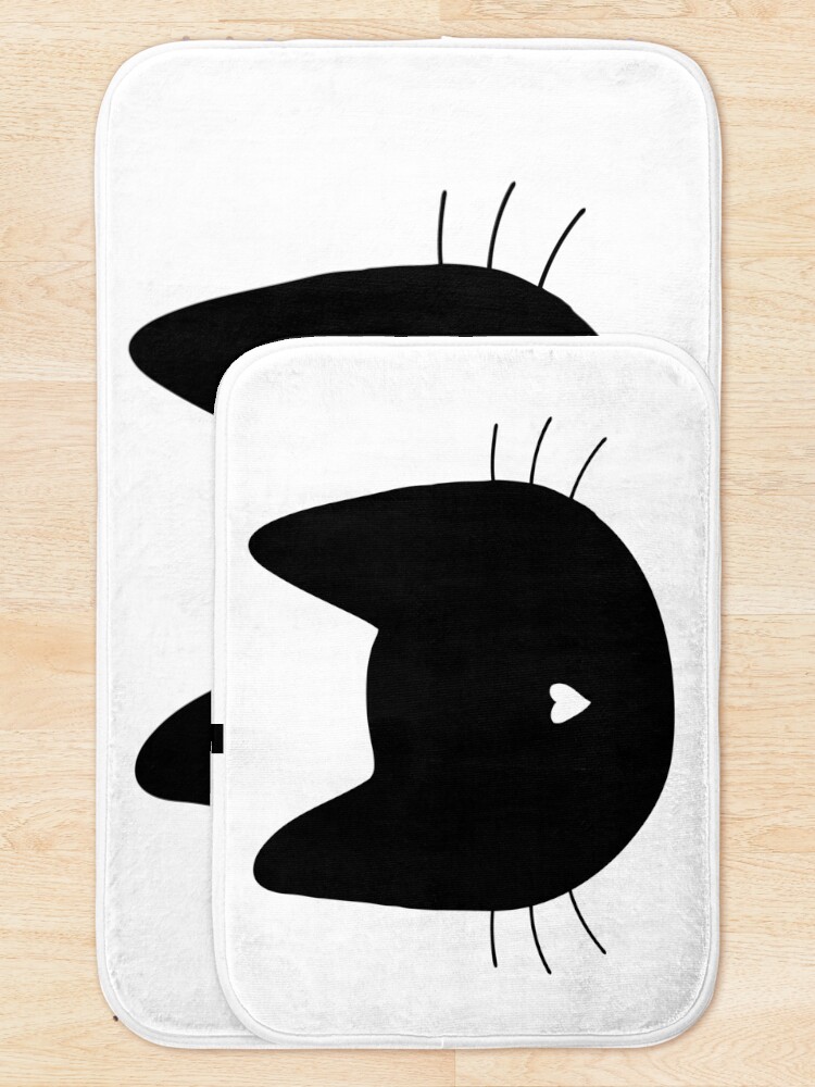 Thumbnail 5 of 6, Bath Mat, Cat Heart Nose designed and sold by DanaAndTheBooks.