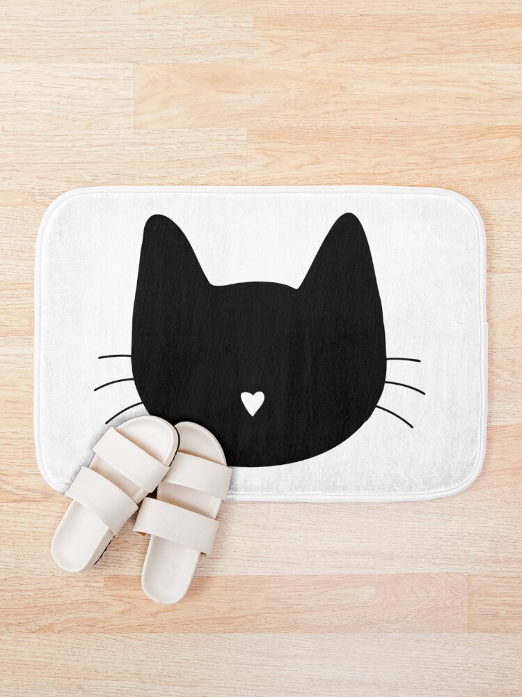 Alternate view of Cat Heart Nose Bath Mat