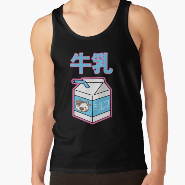 Kawaii Japanese Milk Design and Character Otaku Hikikomori Tank Top