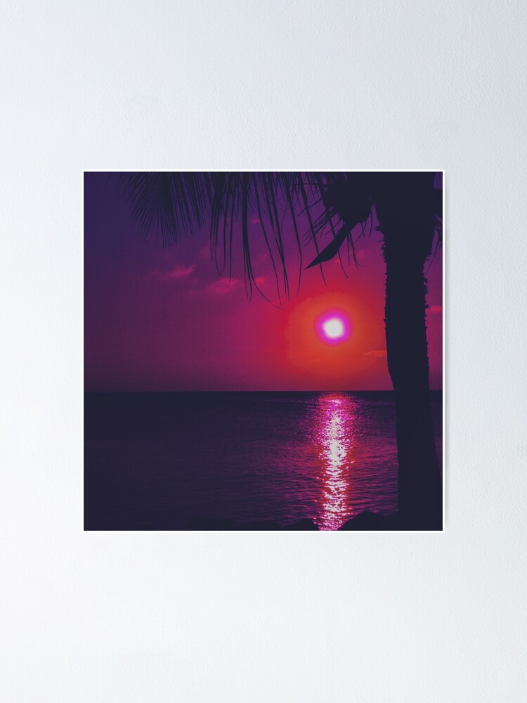 "Aesthetic Beach" Poster by artworkbyrihen Redbubble