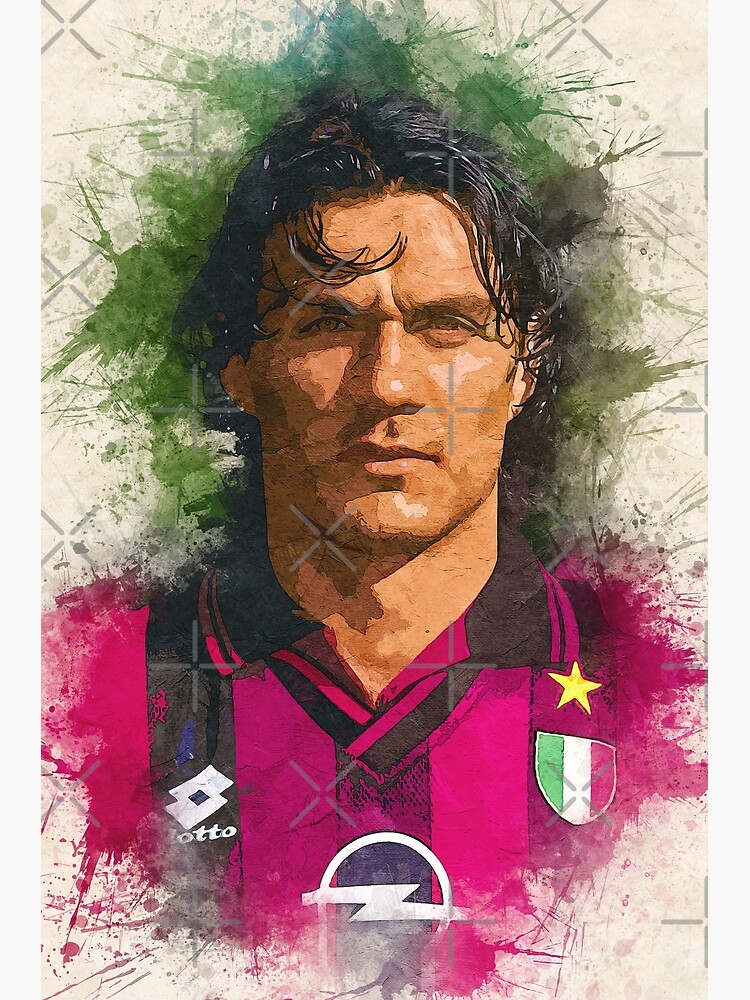 Paolo Maldini Poster, AC Milan Poster, AC Milan Wall Art, AC Milan Print,  Football Poster, Football Print, Maldini Poster, Maldini Print -  Israel