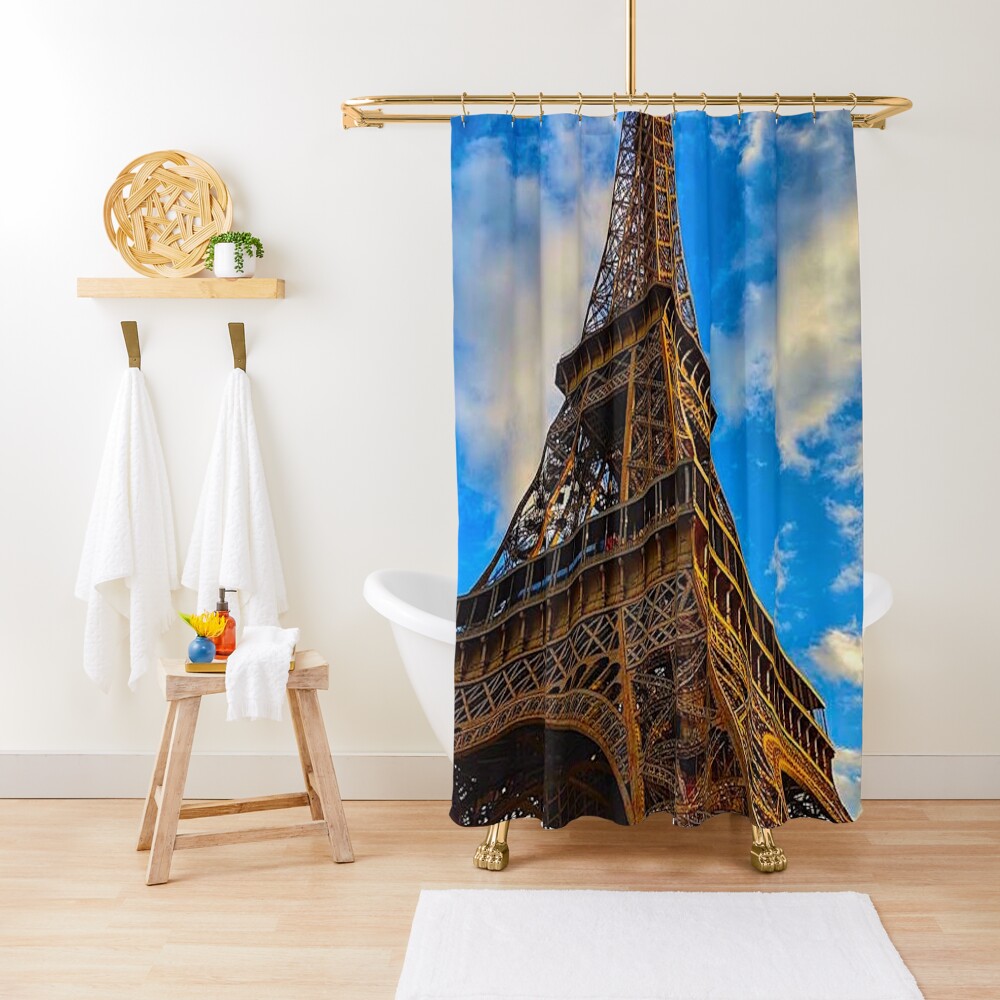 Eiffel Tower Shower Curtain By Bobbysox Redbubble