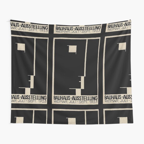Bauhaus Logo on 1923 Weimar Advertisement Tapestry