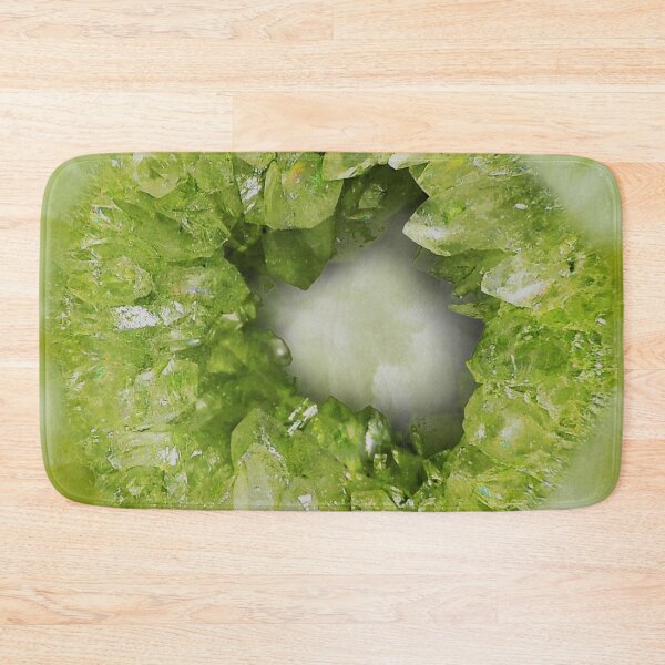 Item preview, Peridot Green heart shaped crystal geode stone designed and sold by Glimmersmith.
