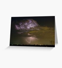 Lightning storm with a hook. Greeting Card