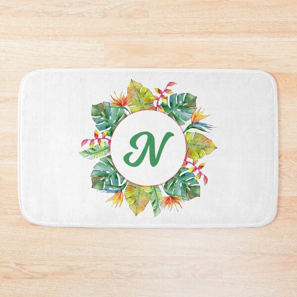 Item preview, Tropical Leaves Monogram N designed and sold by MysticMagpie.