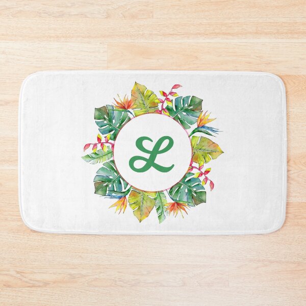 Item preview, Tropical Leaves Monogram L designed and sold by MysticMagpie.