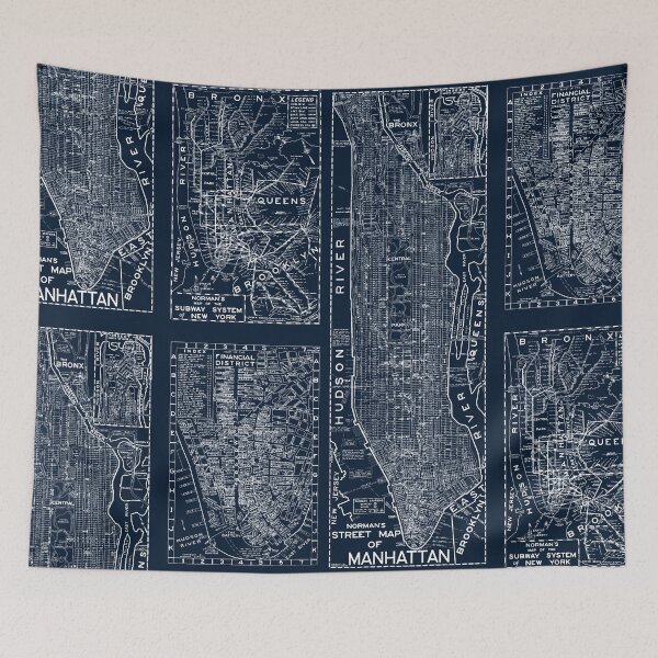 Item preview, Vintage New York City Street Map designed and sold by Sasha Art Gallery.