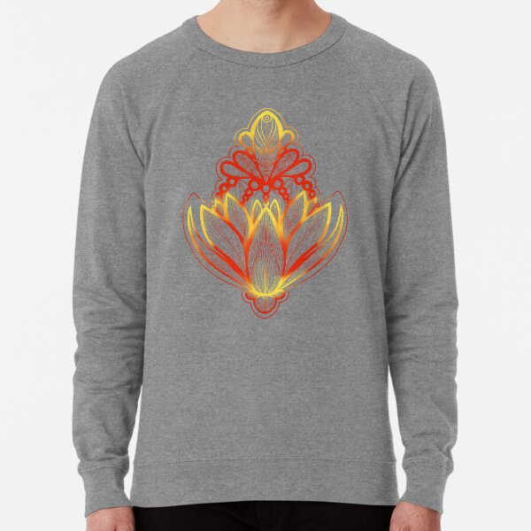 Lotus Flower , Chakra Awakening  Lightweight Sweatshirt