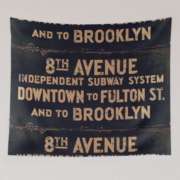 Item preview, Vintage Brooklyn Subway Sign designed and sold by Sasha Art Gallery.
