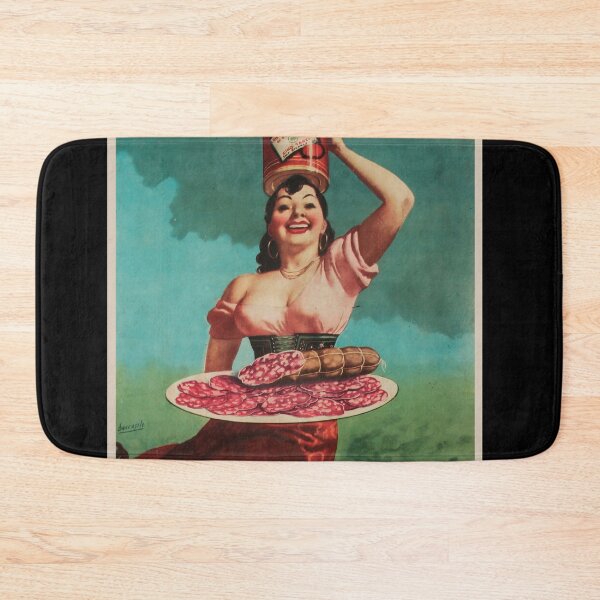 Item preview, Vintage Italian Meat Poster Advertising designed and sold by Sasha Art Gallery.