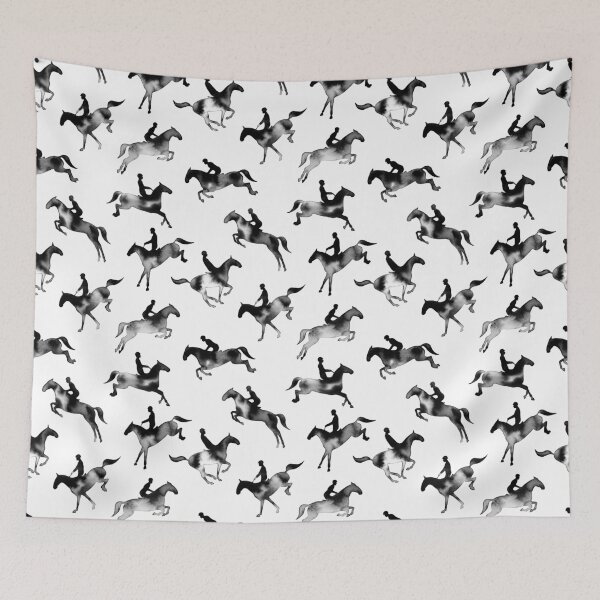 Item preview, Watercolor Showjumping Horses (Black) designed and sold by illucalliart.