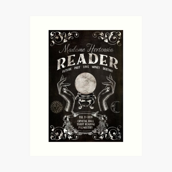 Aperçu de l'œuvre Crystal Ball Reader Vintage signe créée et vendue par Sasha Art Gallery.