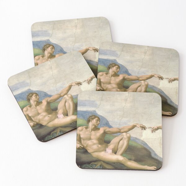 Item preview, Subtly Ruined Creation of Adam - Censored designed and sold by weavernap.