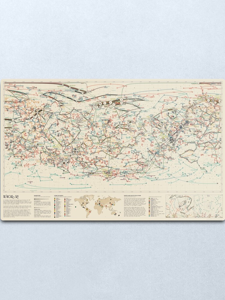Alternate view of World Constellations Metal Print