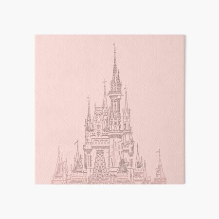 Rose Gold Magic Castle Carving Art Board Print