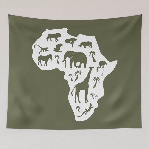 Item preview, AFRICA MAP WILDLIFE designed and sold by ReignGFX.