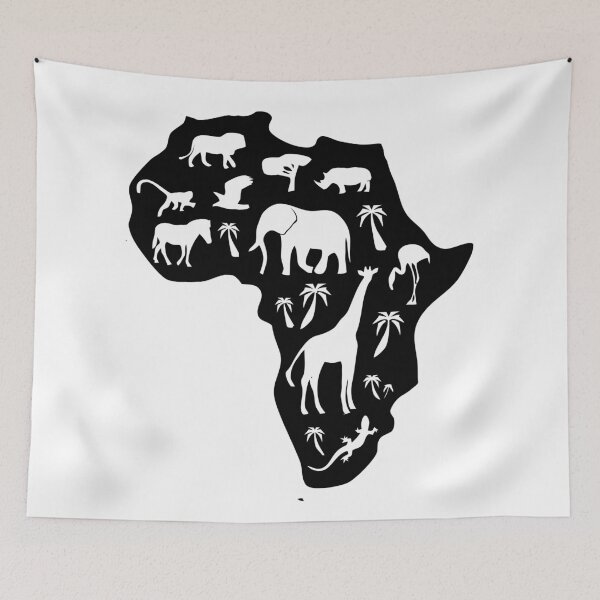 Item preview, AFRICA MAP WILDLIFE designed and sold by ReignGFX.
