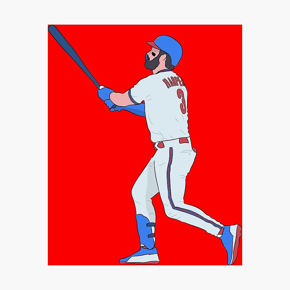 Bryce Harper Poster Philadelphia Phillies Poster Canvas 