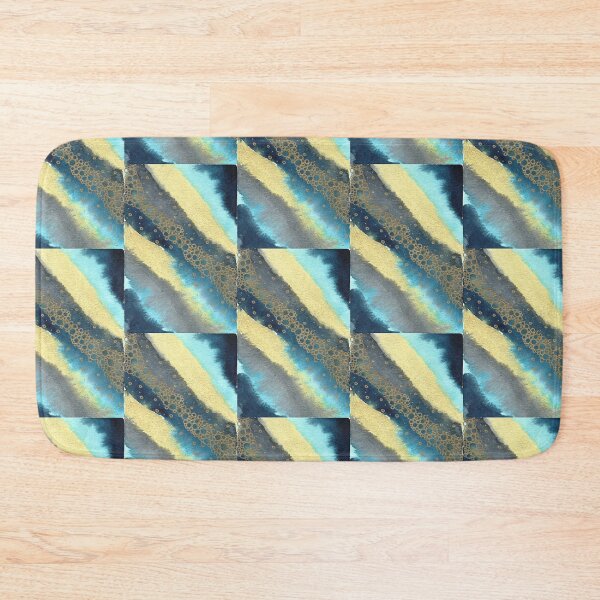 Item preview, Blue and gold abstract background designed and sold by Azyrielle.