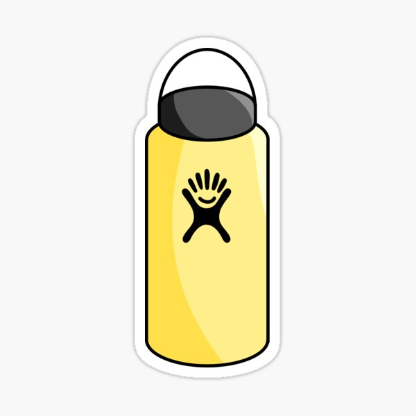 "Yellow hydroflask " Sticker for Sale by aubrii Redbubble